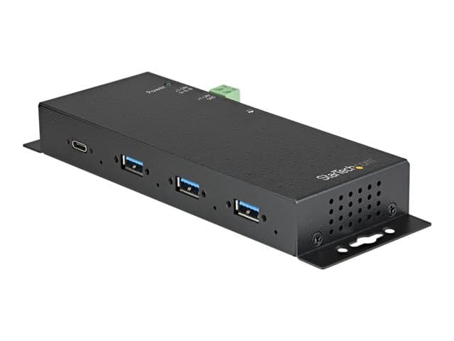 STARTECH.COM - Startech 4 Port USB C Hub 10Gbps - Metal Industrial USB 3.2/3.1 Gen 2 Type-C Hub - 3A/1C - USB-C or USB-A Host - Mountable - ESD/Surge (HB31C3A1CME) - Hub - 1 x USB-C + 3 x USB 3.1 - desktop - AC 110 - 230 V