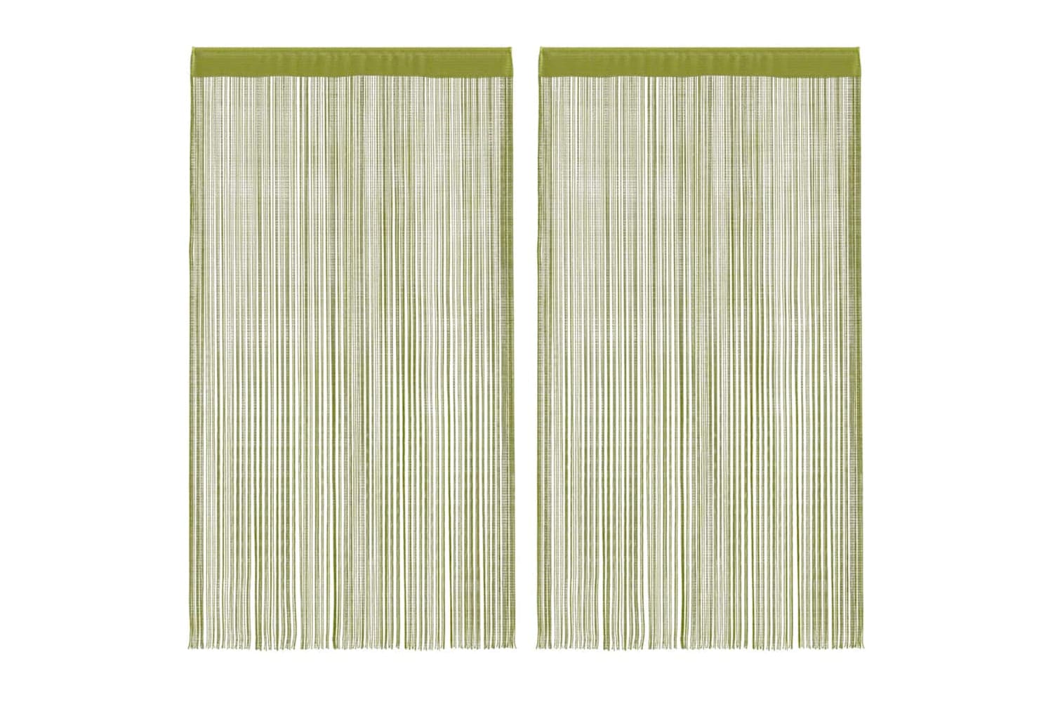 vidaXL 132413 String Curtains 2 Pcs 140x250cm Green