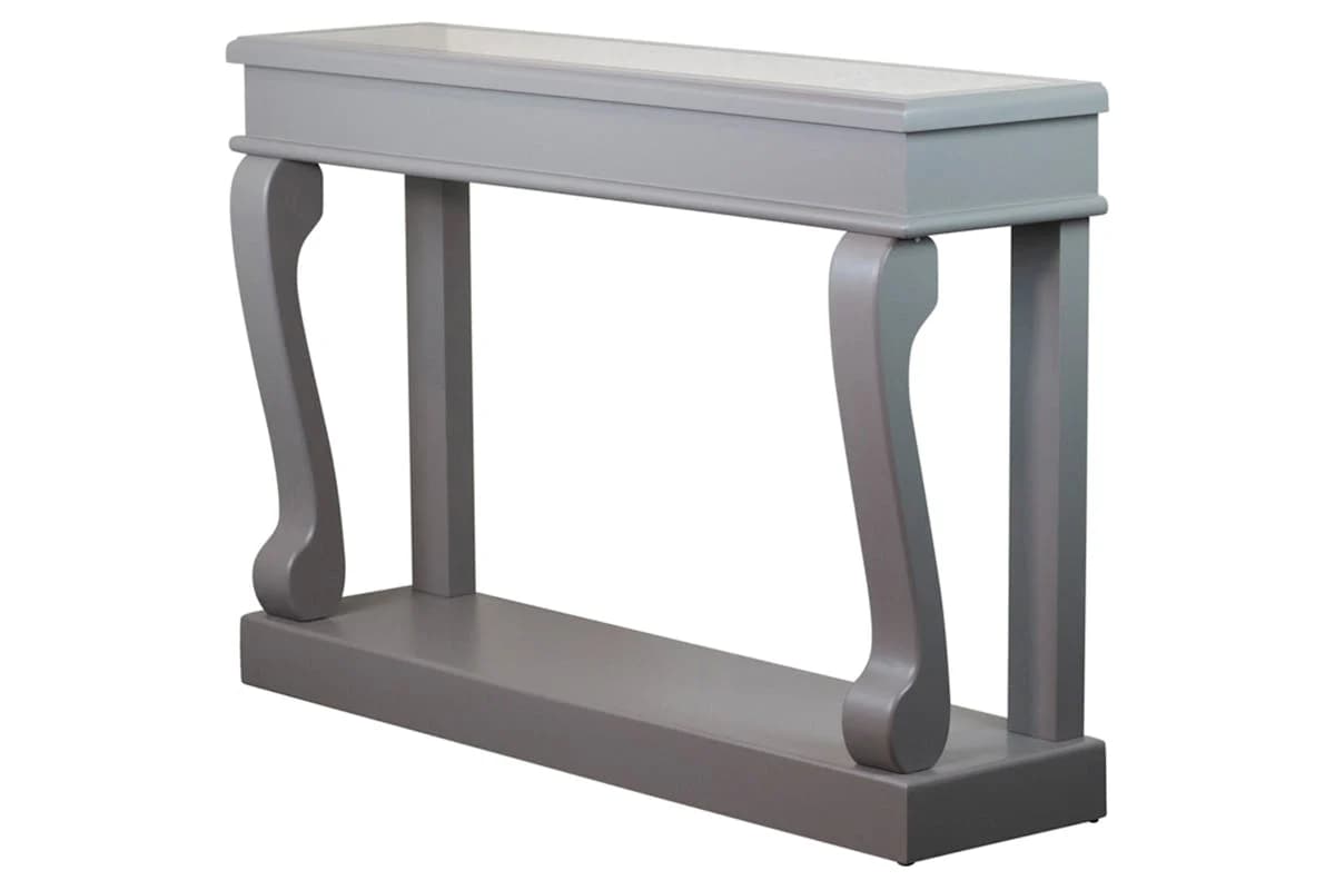 Clover Console Table | Antique Mirror Top | Mink
