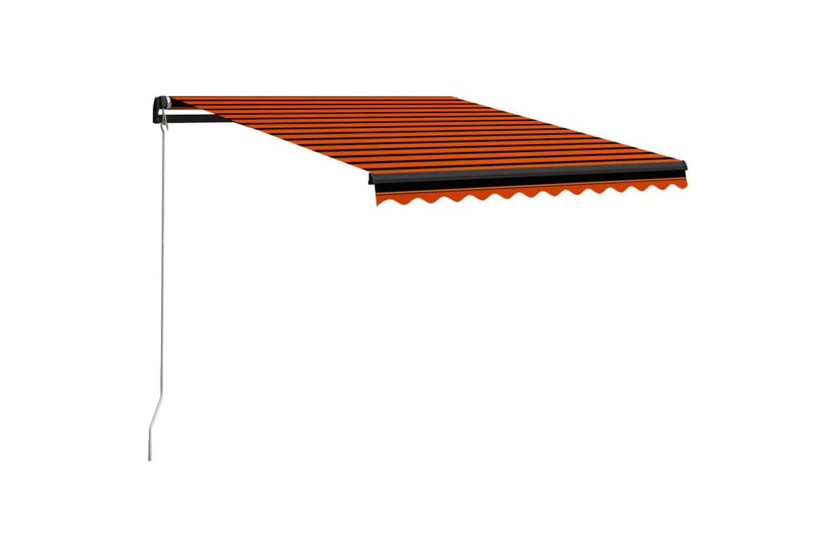 vidaXL 3055187 Manual Retractable Awning 300x250cm Orange And Brown