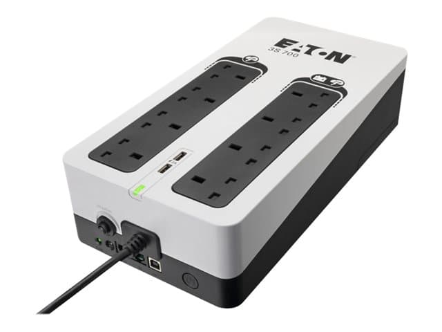 EATON - 3S Gen2 - UPS - BS, (4) UK, (4) UK surge only, USB charge (2), tower - 420 Watt - 700 VA