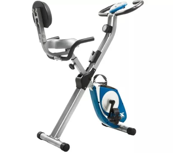 XTERRA Fitness FB350 Folding Exercise Bike - Silver & Blue