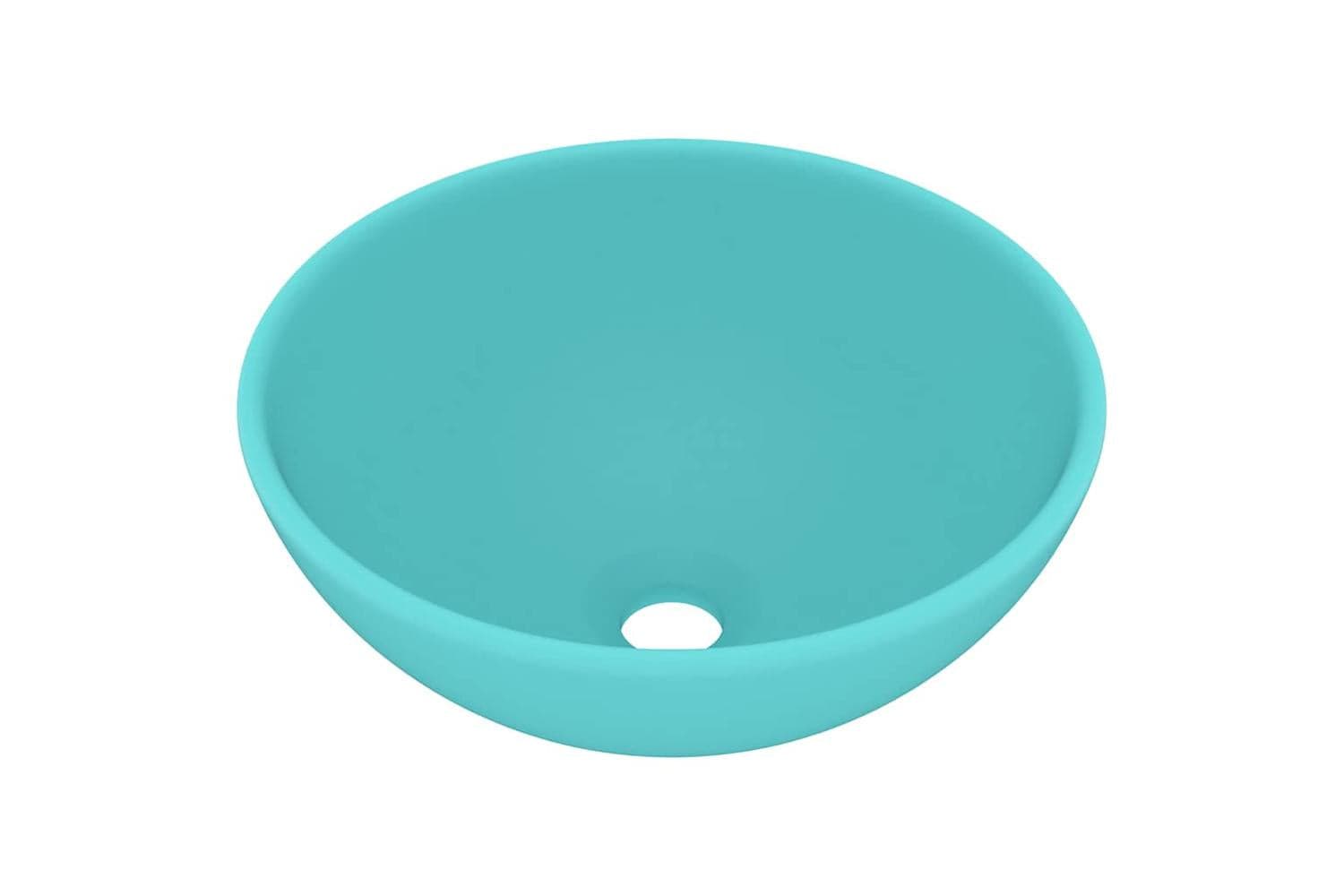 vidaXL 146969 Luxury Bathroom Basin Round Matt Light Green 32.5x14cm Ceramic