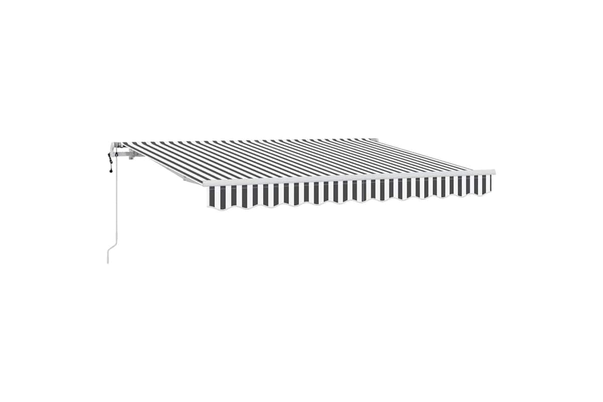 Vidaxl Retractable Awning Anthracite And White 350 X 200 Cm