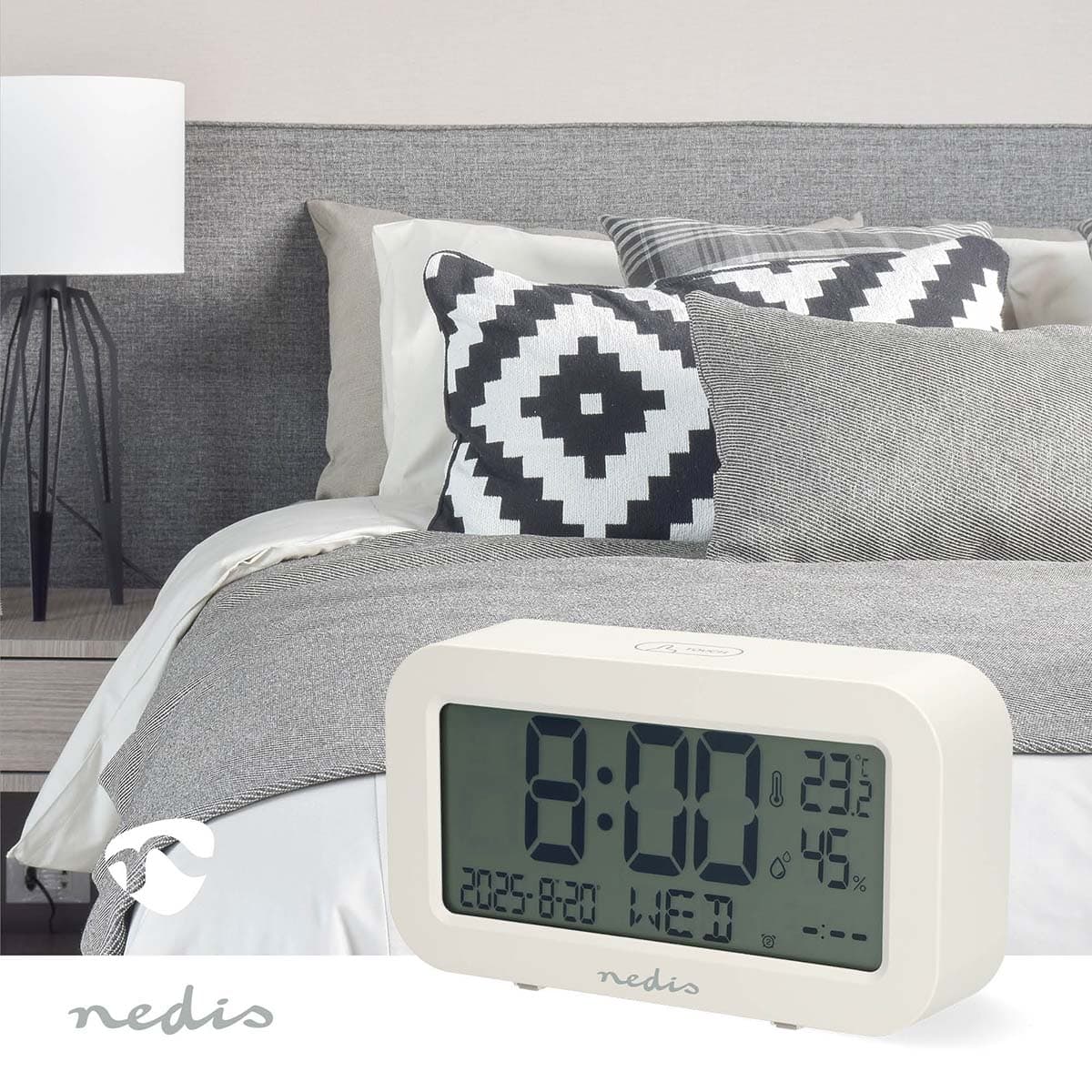 NEDIS            DIGITAL ALARM CLOCK WITH DATE