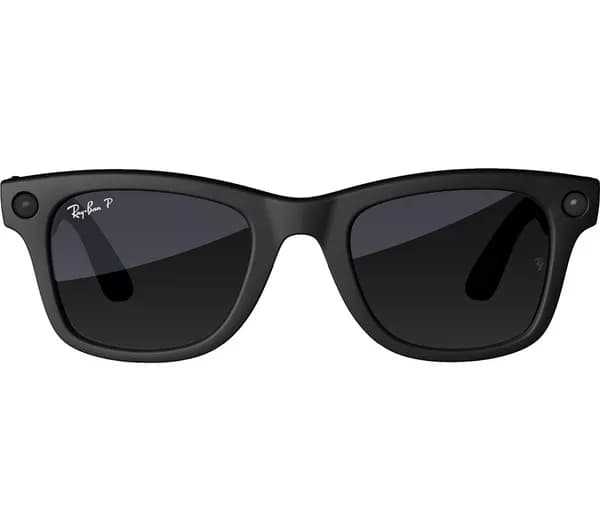 RAY-BAN META Wayfarer Large Glasses - Matte Black, Polarized Gradient Graphite