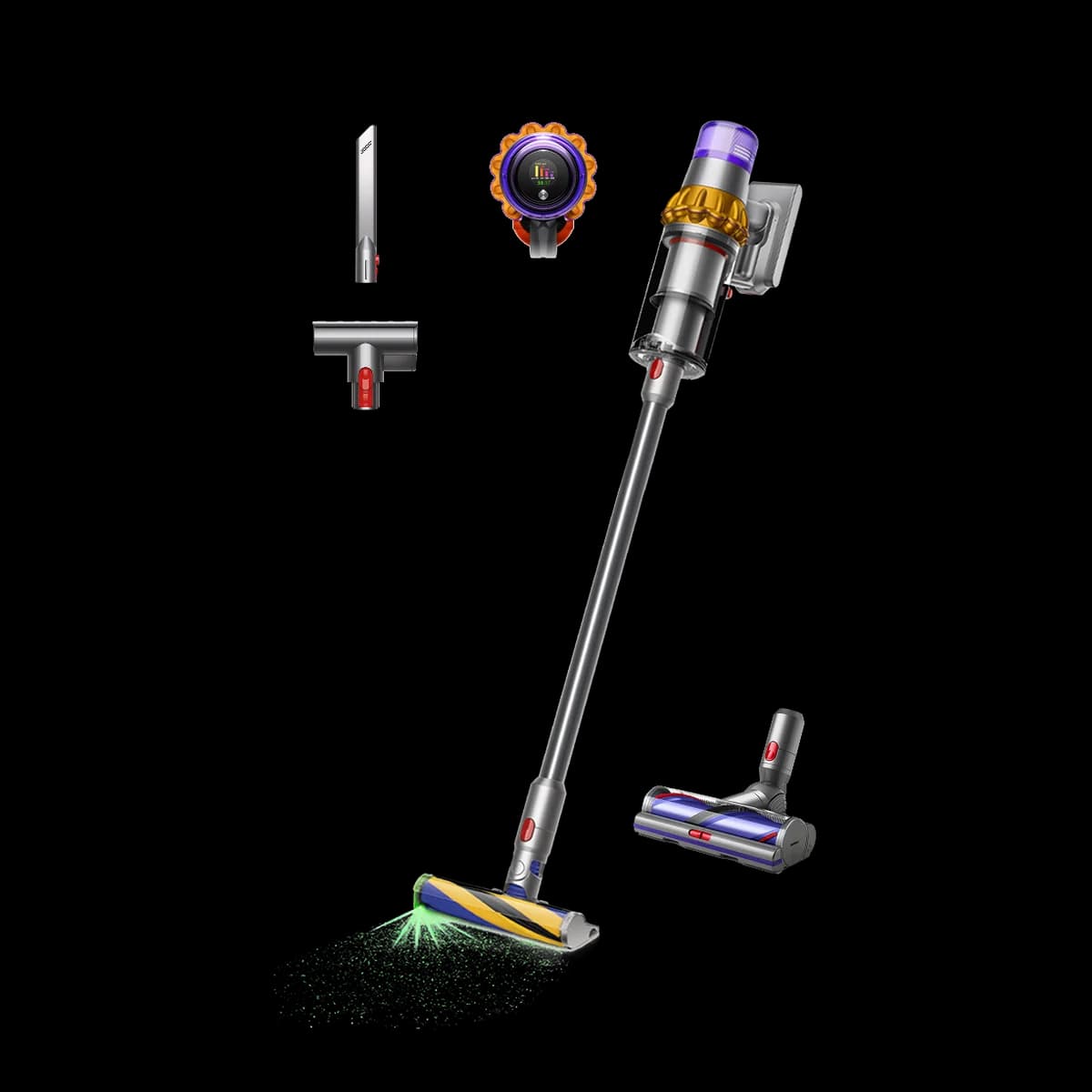 Dyson V15 Detect Absolute Cordless Vacuum Cleaner - Yellow/Nickel | 589598-01