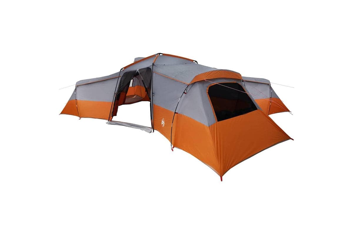 Vidaxl Family Tent Grey And Orange 833 X 585 X 216 Cm Taffeta