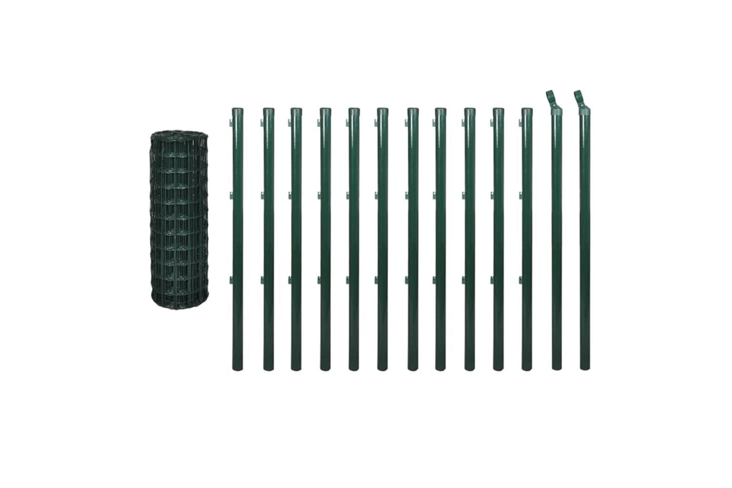 Vidaxl 140568 Euro Fence Steel 25x0.8 M Green