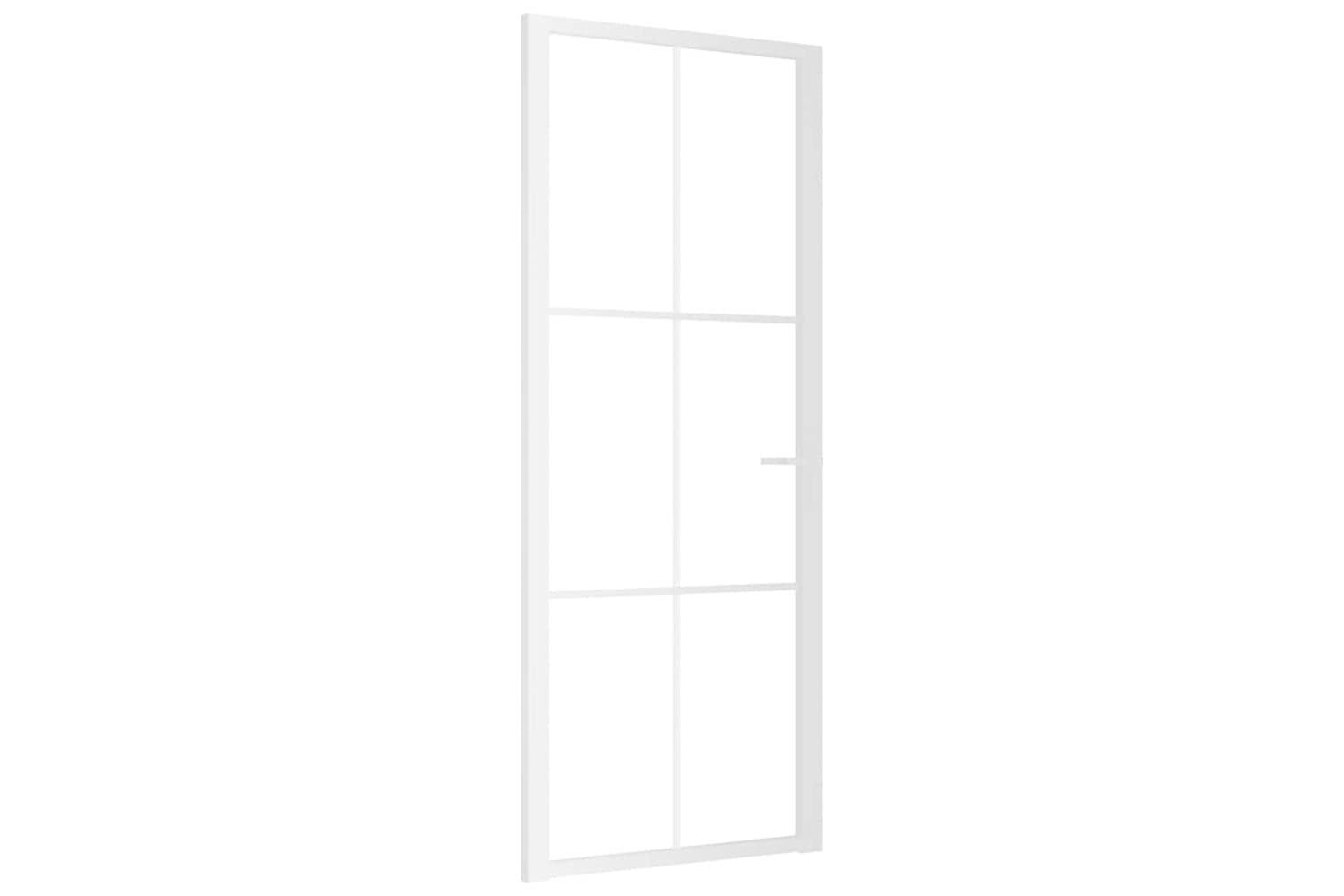 vidaXL 350573 Interior Door 83x201.5cm White Esg Glass And Aluminium