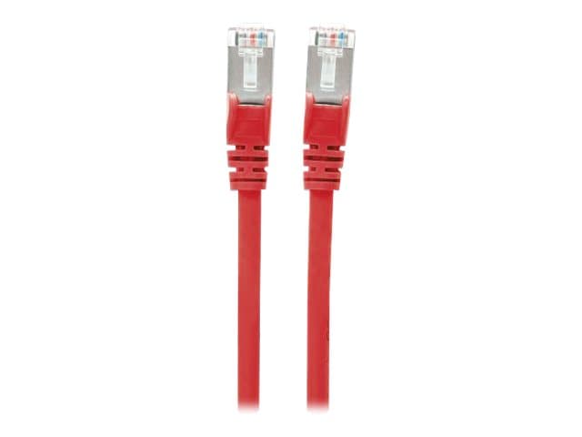 INTELLINET - Network Patch Cable, Cat6A, 10m, Red, Copper, S/FTP, LSOH / LSZH, PVC, RJ45, Gold Plated Contacts, Snagless, Booted, Lifetime Warranty, Polybag - patch cable - 10 m - red