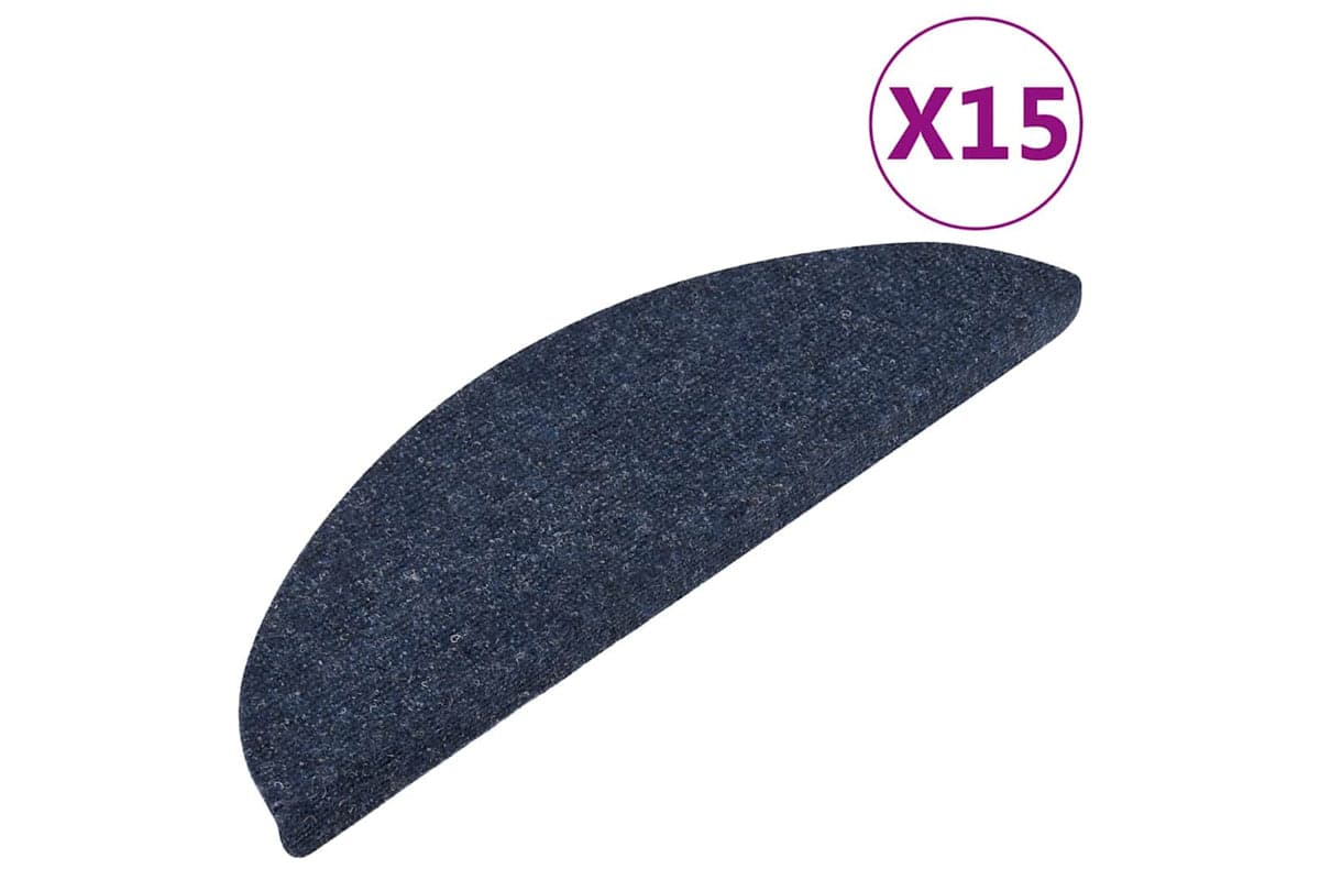vidaXL 136393 Stair Mats Self-adhesive 15 Pcs 56x17x3cm Blue
