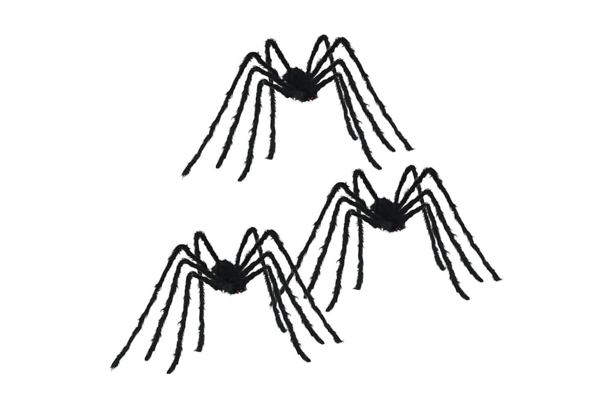 Vidaxl Halloween Spider Decoration 3 Pcs Black 200 Cm Polyester