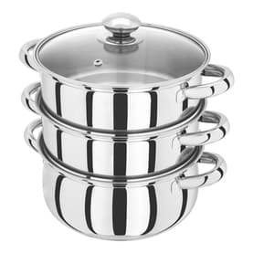 Essentials 3-Tier Glass Lid Steamer Set 20cm