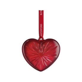 Elton John Aids Foundation Red Heart Tree Ornament
