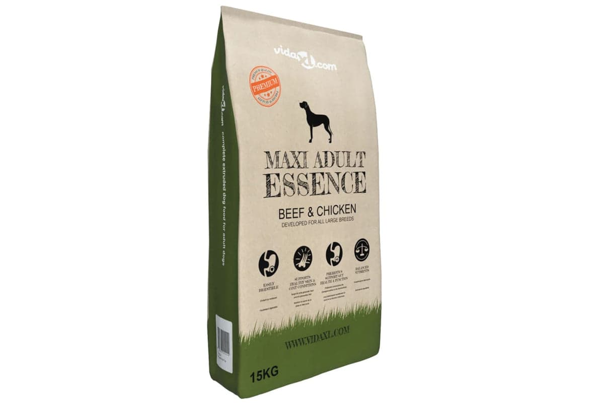 Vidaxl 170492 Premium Dry Dog Food Maxi Adult Essence Beef & Chicken 15 Kg
