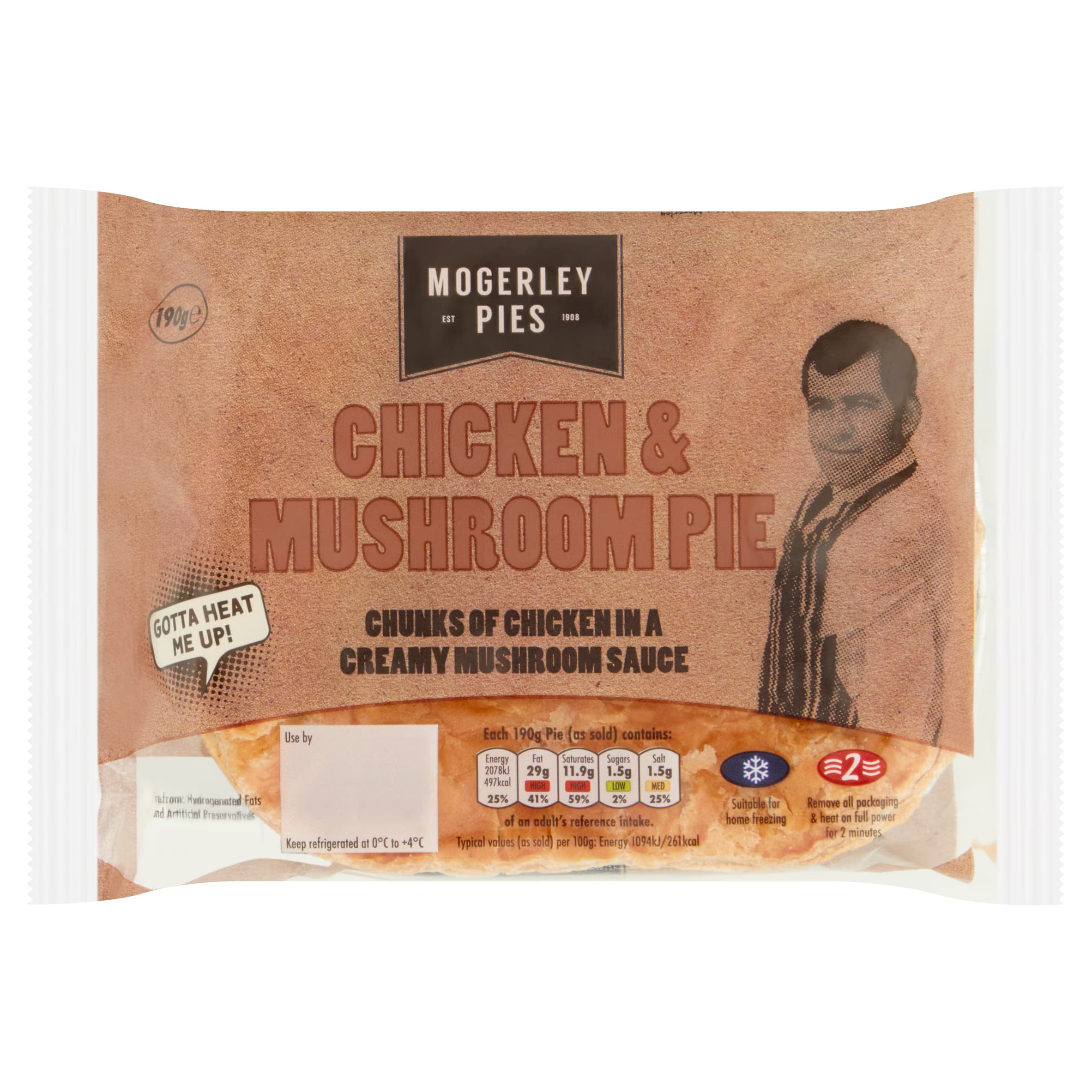 Mogerley Chicken And Mushroom Pie 190G