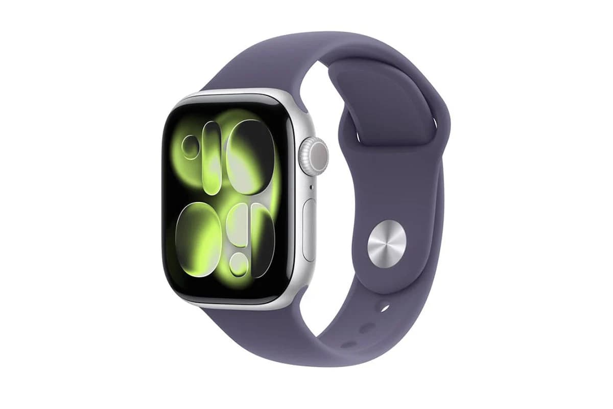 Apple Watch Series 11 | GPS | 42mm | Silver Aluminium | Purple Fog Sport Band | S/M