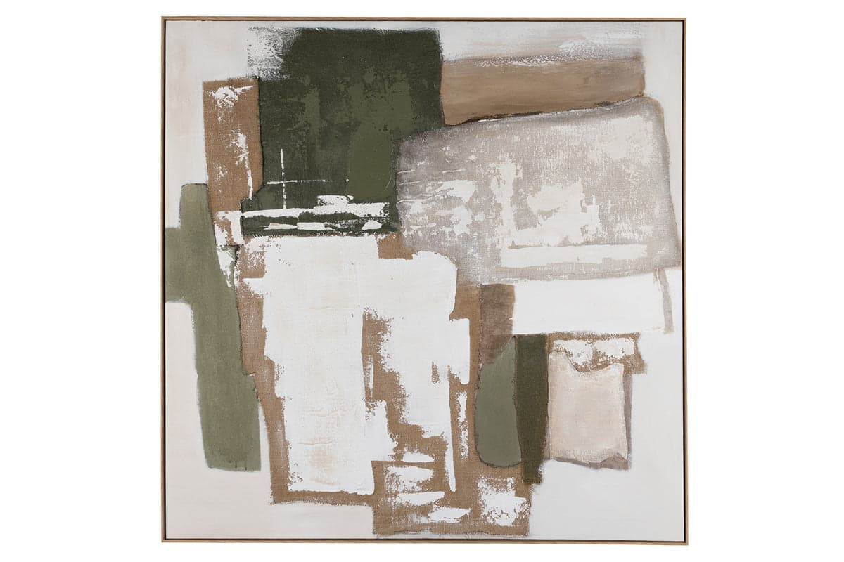 Sevali Framed Canvas Wall Art | Green | 120 x 120 cm