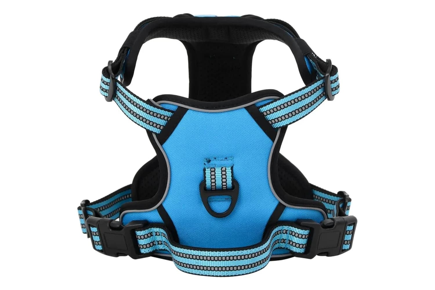 Dog Harness With Reflective Stripes Adjustable Blue L