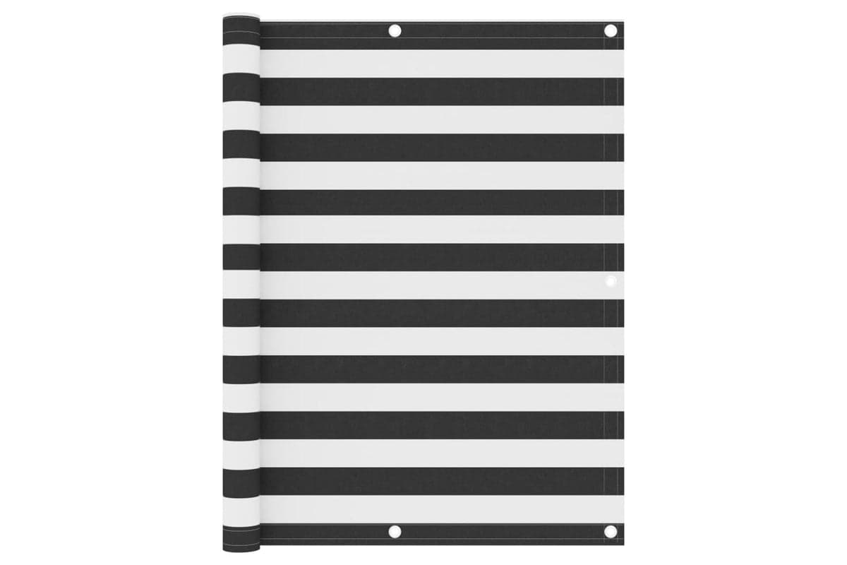 vidaXL 134885 Balcony Screen Anthracite And White 120x400cm Oxford Fabric