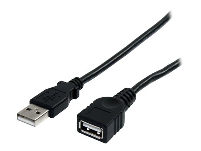 STARTECH.COM - StarTech 10 ft Black USB 2.0 Extension Cable A to A - 10ft USB 2.0 Extension Cable - 10ft USB male female Cable (USBEXTAA10BK) - USB extension cable - USB to USB - 3 m