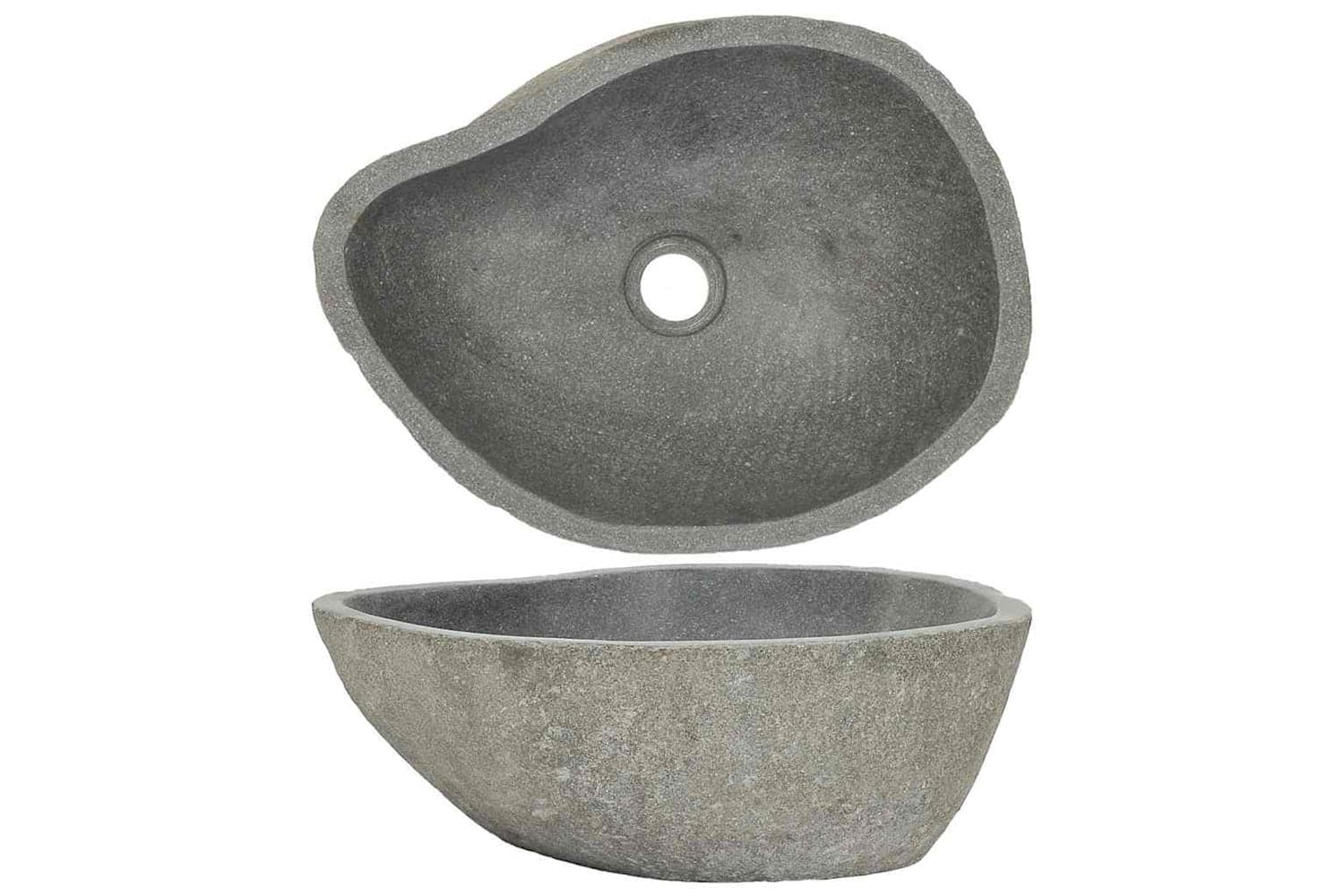 Vidaxl River Stone Oval Basin