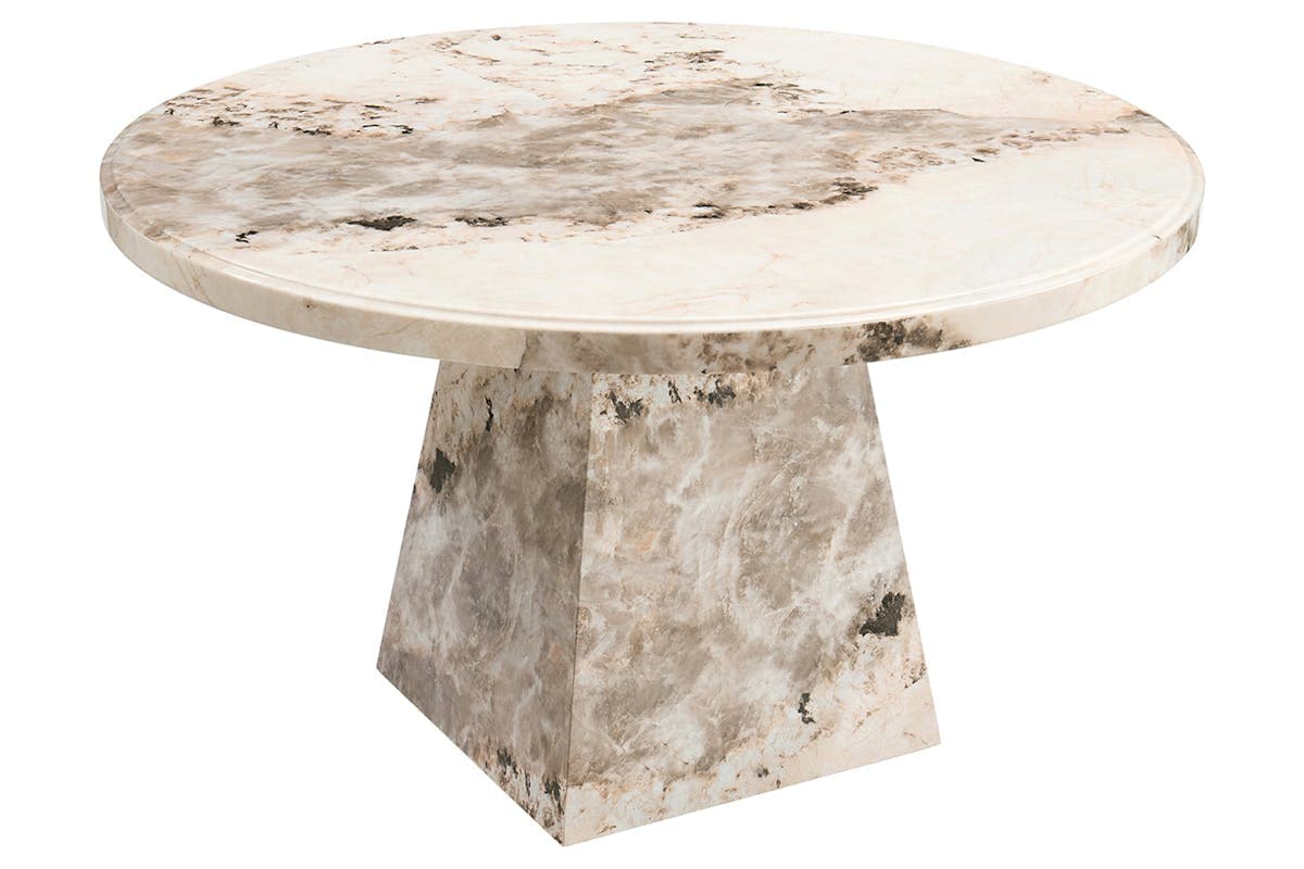 Canova Round Dining Table | Mottled Mocha