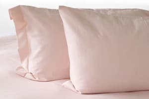 The Linen Room | 200TC Linen Look Cotton Oxford Ava Pillowcase Pair | Pink