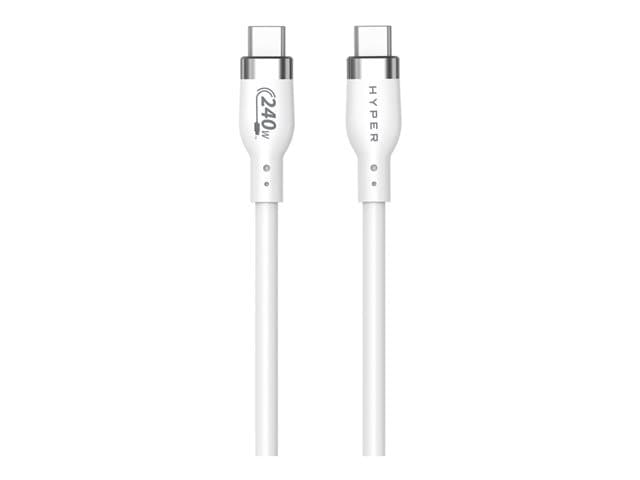 TARGUS - HyperJuice - USB cable - USB-C (M) to USB-C (M) - USB 2.0 - 2 m - extended power range (EPR), USB Power Delivery (240W) - white