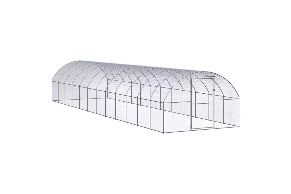 Vidaxl 3095468 Outdoor Chicken Coop 3x12x2 M Galvanised Steel