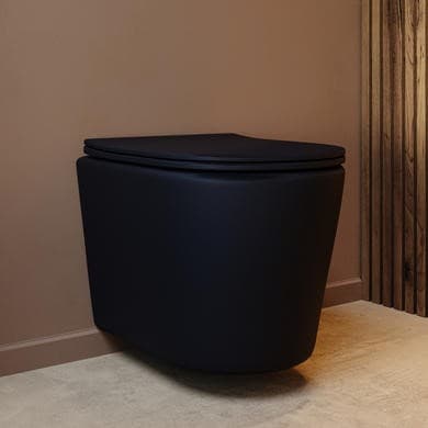Verona Matt White Wall Hung Rimless Toilet