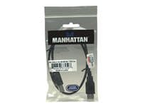 MANHATTAN - USB-A to USB-B Cable, 0.5m, Male to Male, 480 Mbps (USB 2.0), Hi-Speed USB, Black, Lifetime Warranty, Polybag - USB cable - USB to USB Type B - 50 cm