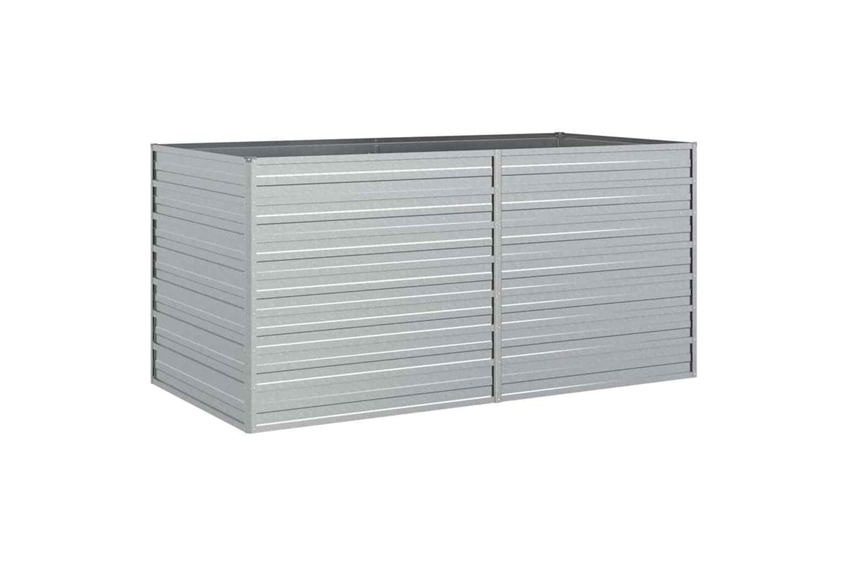Vidaxl Garden Raised Bed 160x80x77 Cm Galvanized Steel Silver