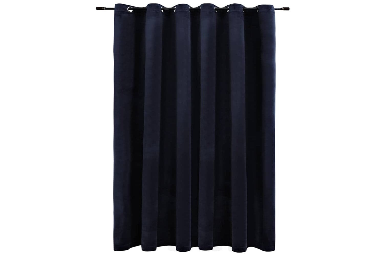 Vidaxl Blackout Curtain With Metal Rings Velvet Black 290x245 Cm