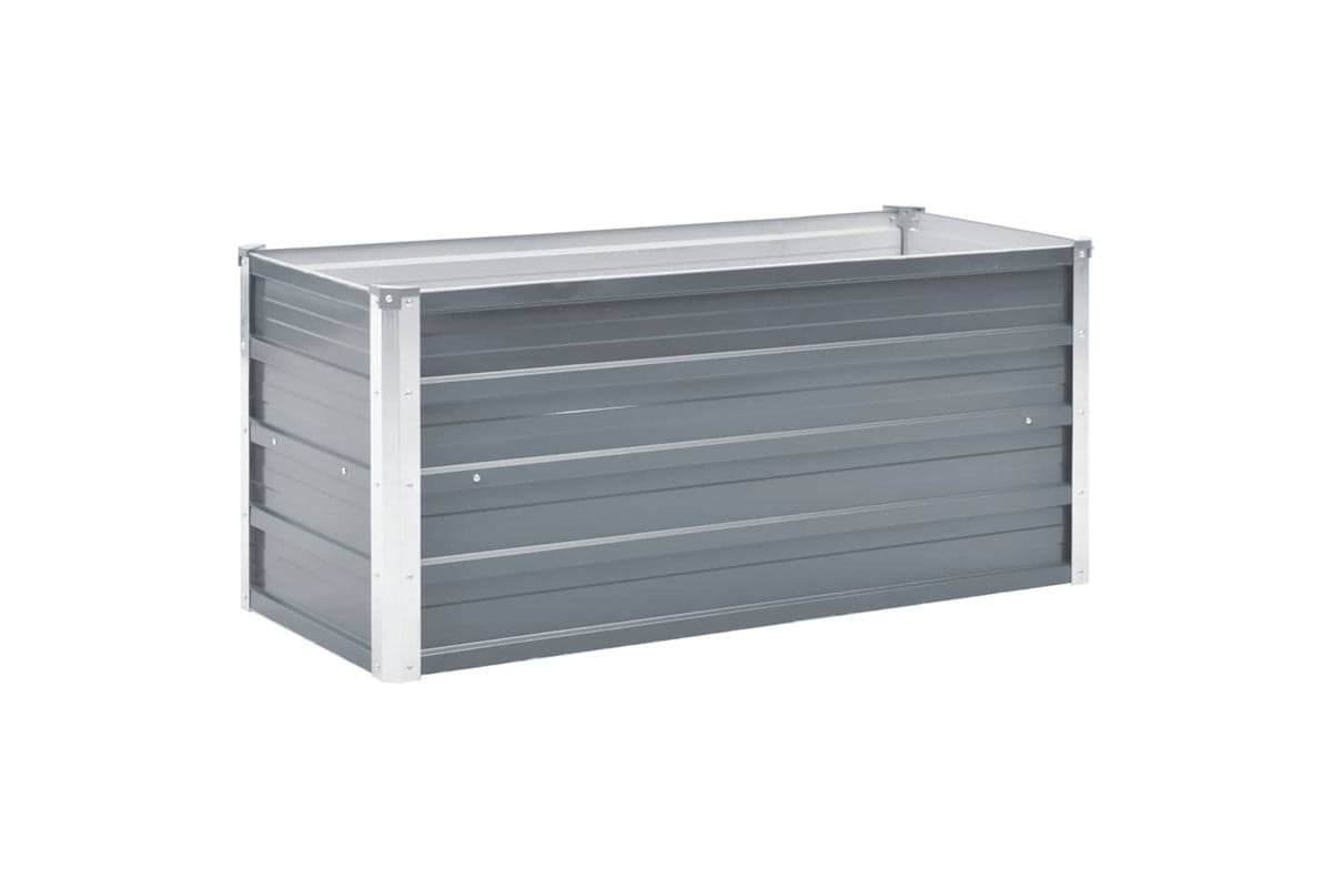 Vidaxl Garden Raised Bed Galvanised Steel 100x40x45 Cm Grey