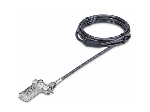 STARTECH.COM - Startech 25-Pack Laptop Lock, Compatible w/Noble Wedge/Nano/K-Slot - Security cable lock - black, silver - 2 m - TAA Compliant (pack of 25)