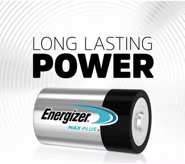 ENERGIZER Max Plus D Alkaline Batteries - Pack of 2