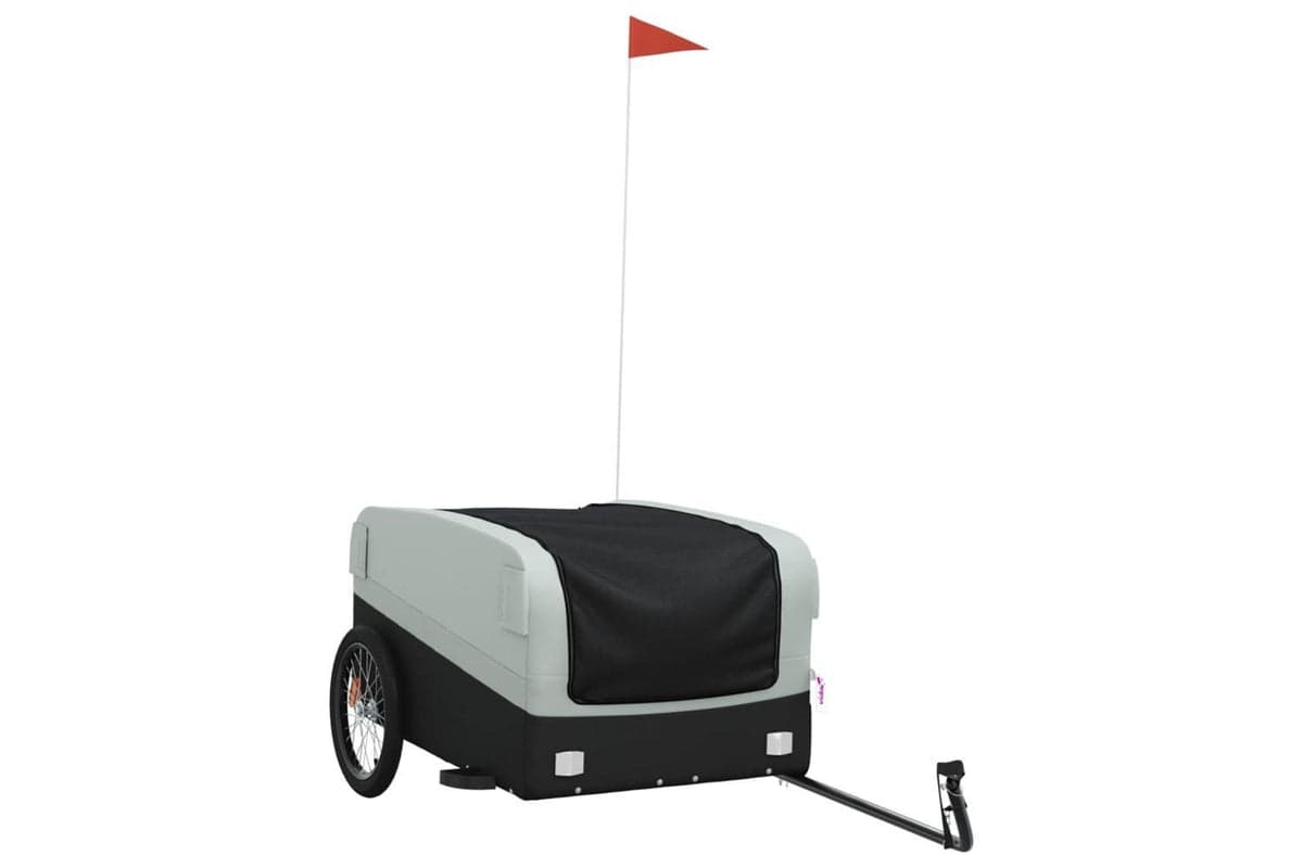 Vidaxl Bike Trailer Black And Grey 45 Kg Iron