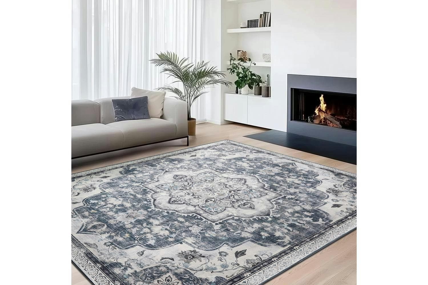 Songmics | Vintage Area Rug | Quiet Gray | 140 x 200 cm