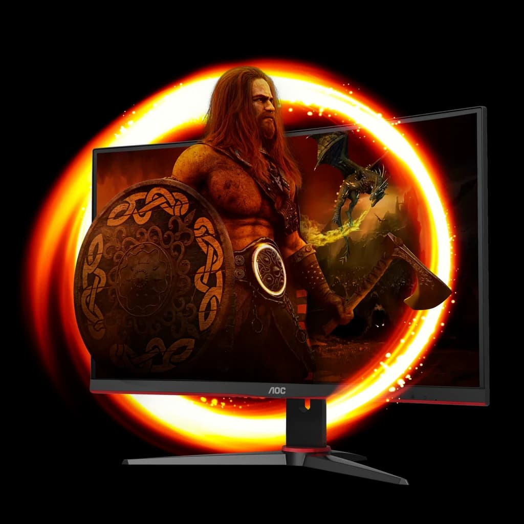AOC 23.6" FHD Gaming Monitor - Black & Red | C24G2AE/BK