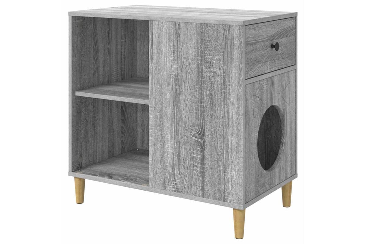 Vidaxl Cat House Grey Sonoma 72 X 425 X 70 Cm Engineered Wood