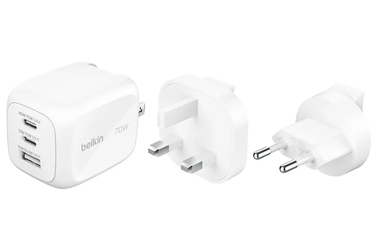 Belkin 70W Wall Charger Travel Adapter Kit