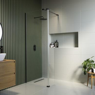 Corvus Shower Screen with Hinged Flipper Return