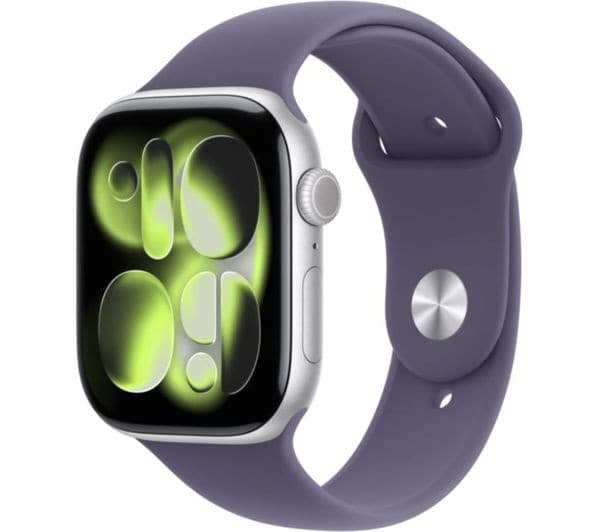 Apple MEVA4MP/A Watch 11 46mm Silver Aluminium with Purple Fog Band M/L – Silver