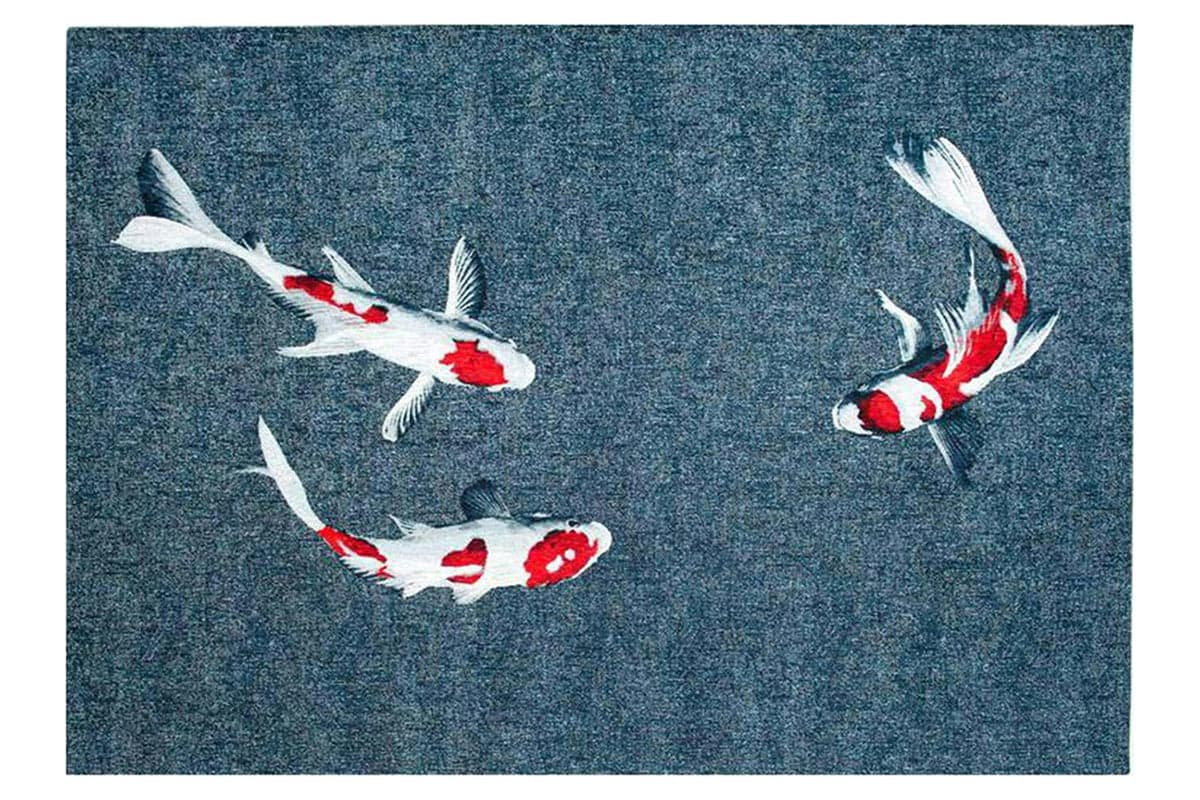 Louis De Poortere | Koi Indoor Eco Rug | Blue | 280 x 390 cm