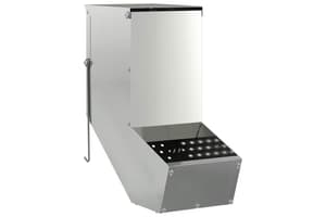 Vidaxl Rabbit Feeder Silver 125 X 26 X 285 Cm Galvanised Steel
