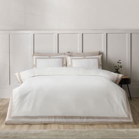 Mono Panel Duvet Set Natural