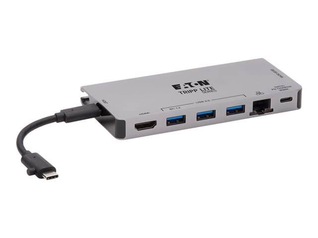 Tripp Lite - Eaton Tripp Lite Series USB C Docking Station USB Hub 4k w/ HDMI, Gbe Gigabit Ethernet, SD Card Reader, PD Charging - docking station - USB-C 3.1 / Thunderbolt 3 - HDMI - 1GbE