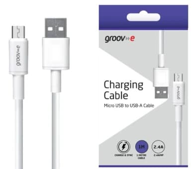Groove Micro-USB to USB-A Charging Cable 1M - White | GVMA061WE